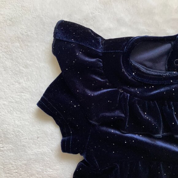 George Baby Toddler Velvet 1-Piece Romper 12-18M | Navy Sparkle Special EUC - Picture 13 of 16